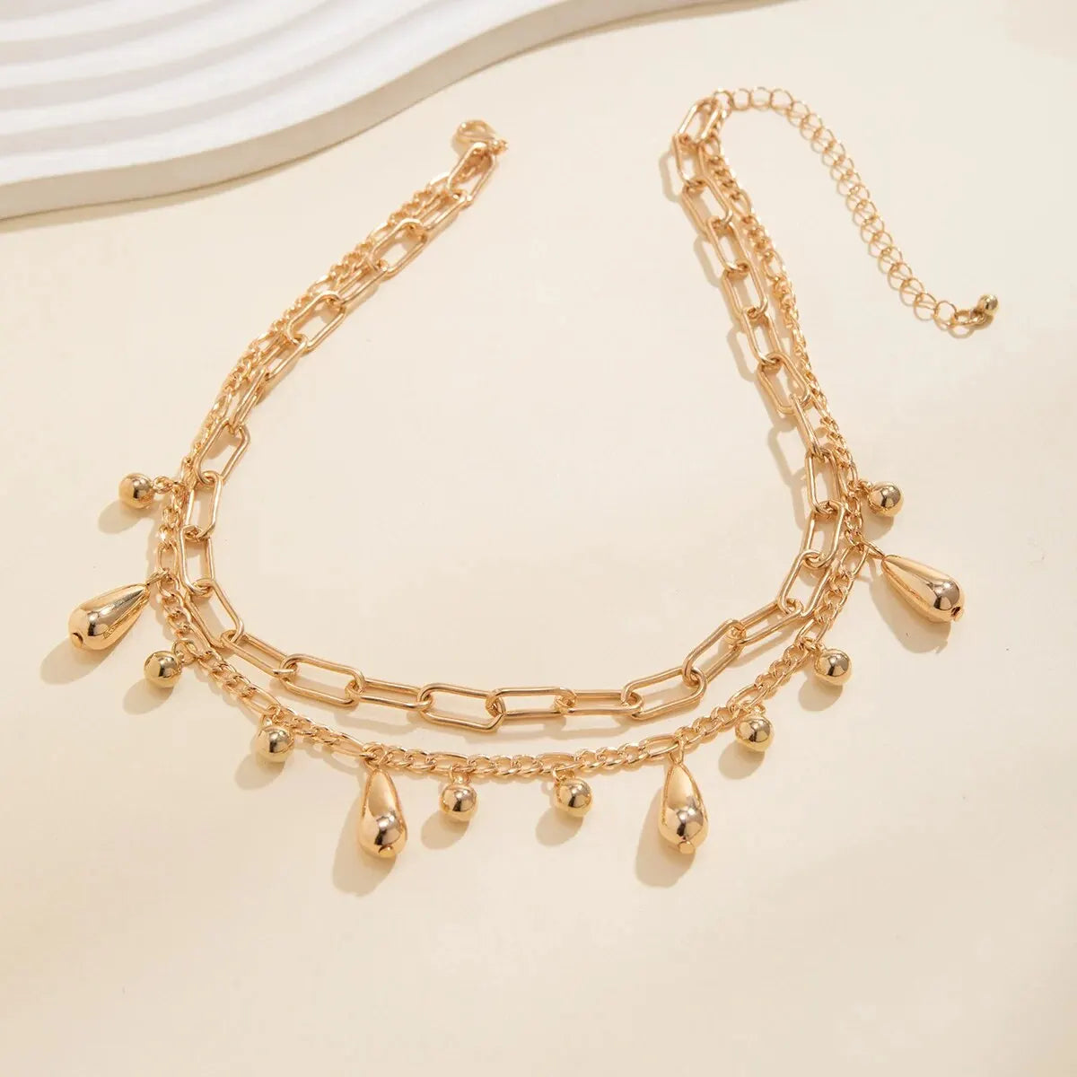 Multilayer Tassel Water Drop Necklace