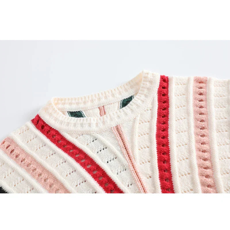 Women's striped knitted sweater