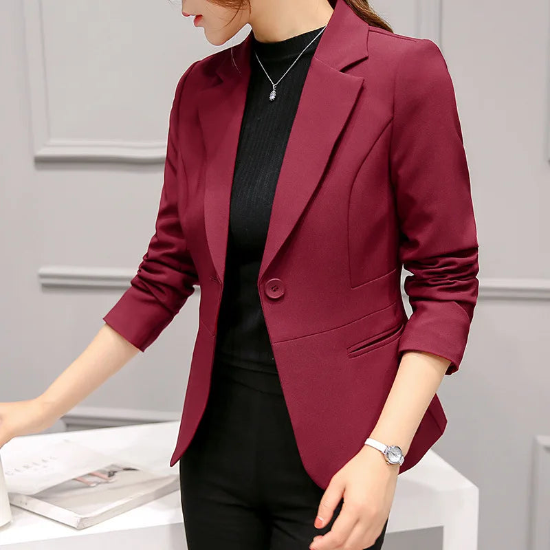 Women's slim fit spring suit jacket