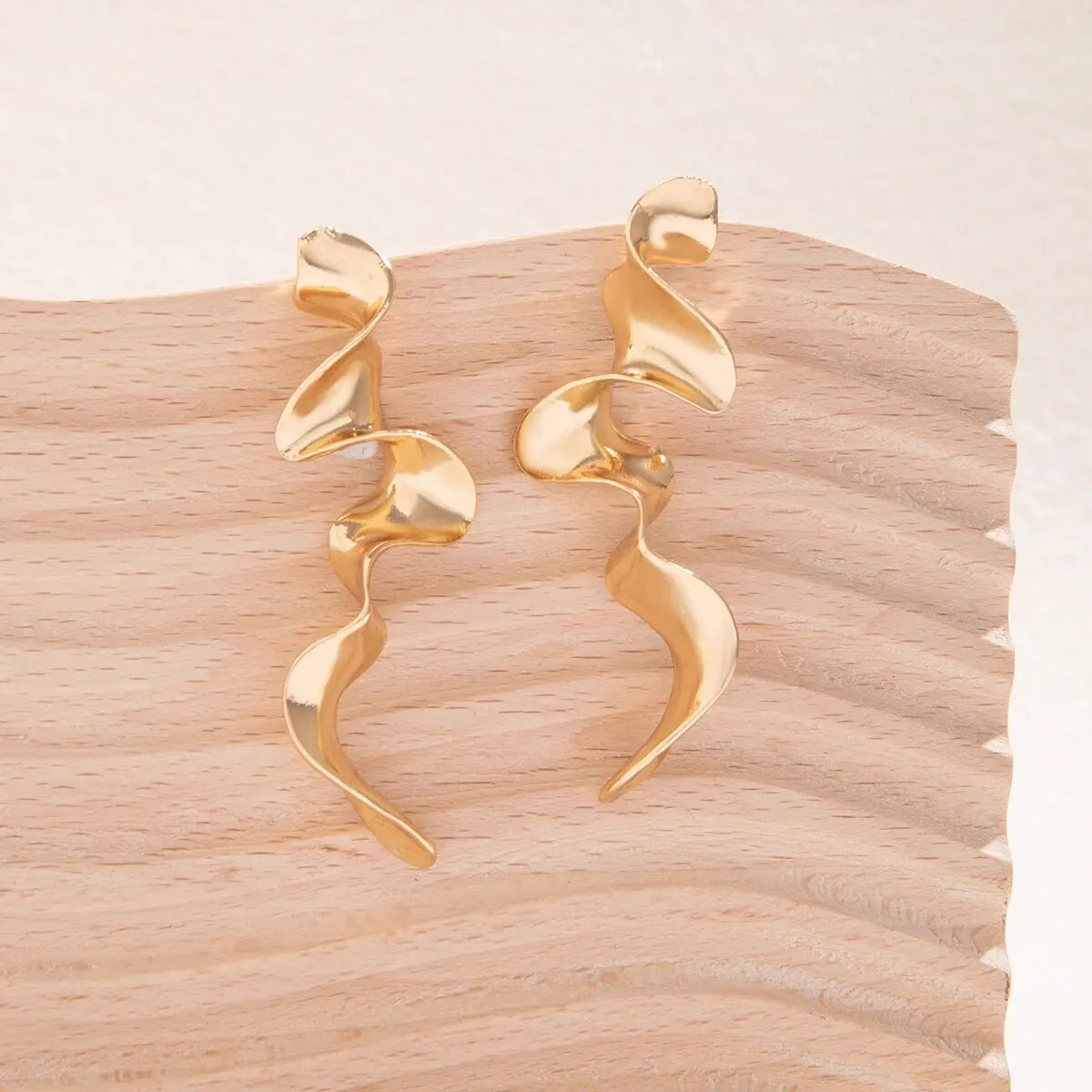 Statement Spiral Drop Earrings