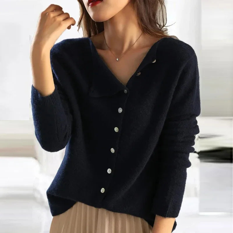 Women's single breasted button down sweater