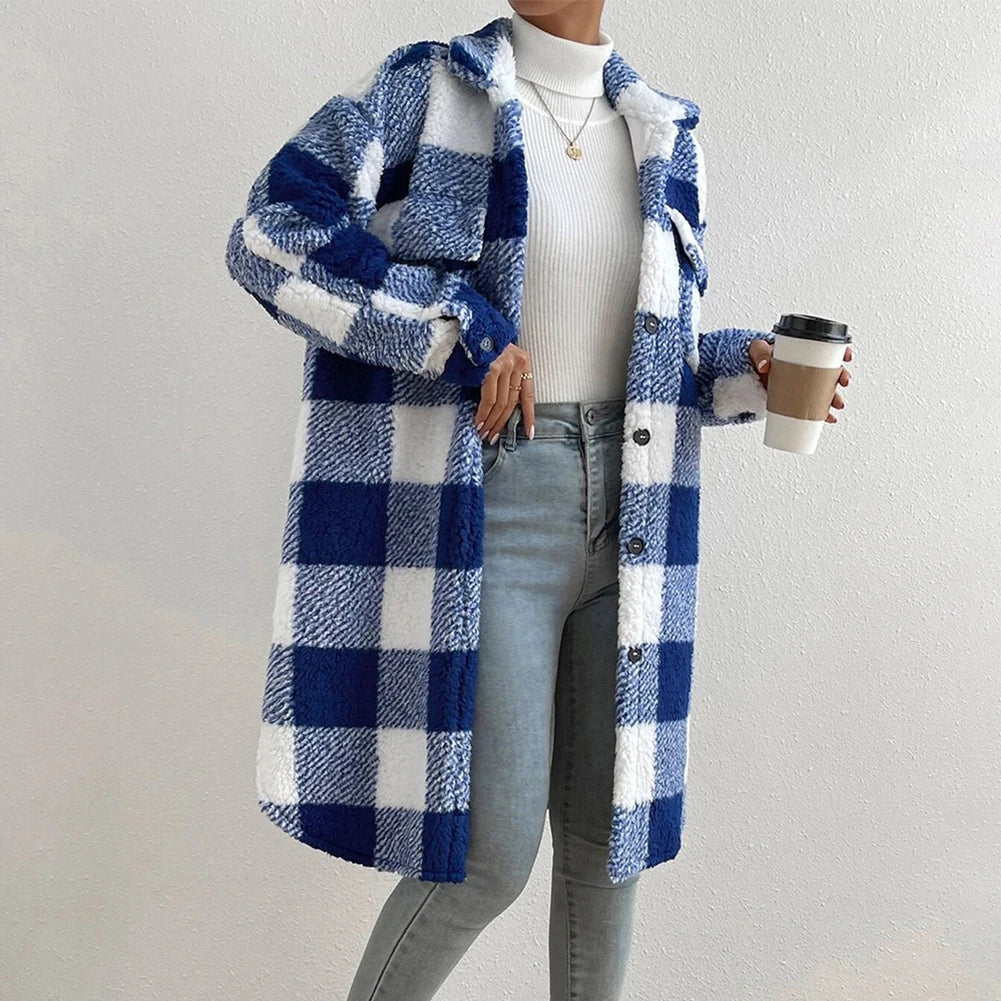 Women's plaid tartan shacket