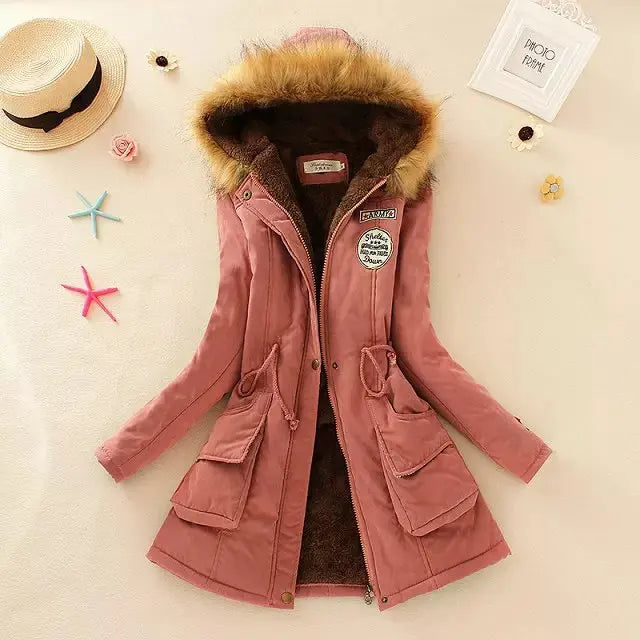 Warm Lined Adjustable Waist Winter Jacket