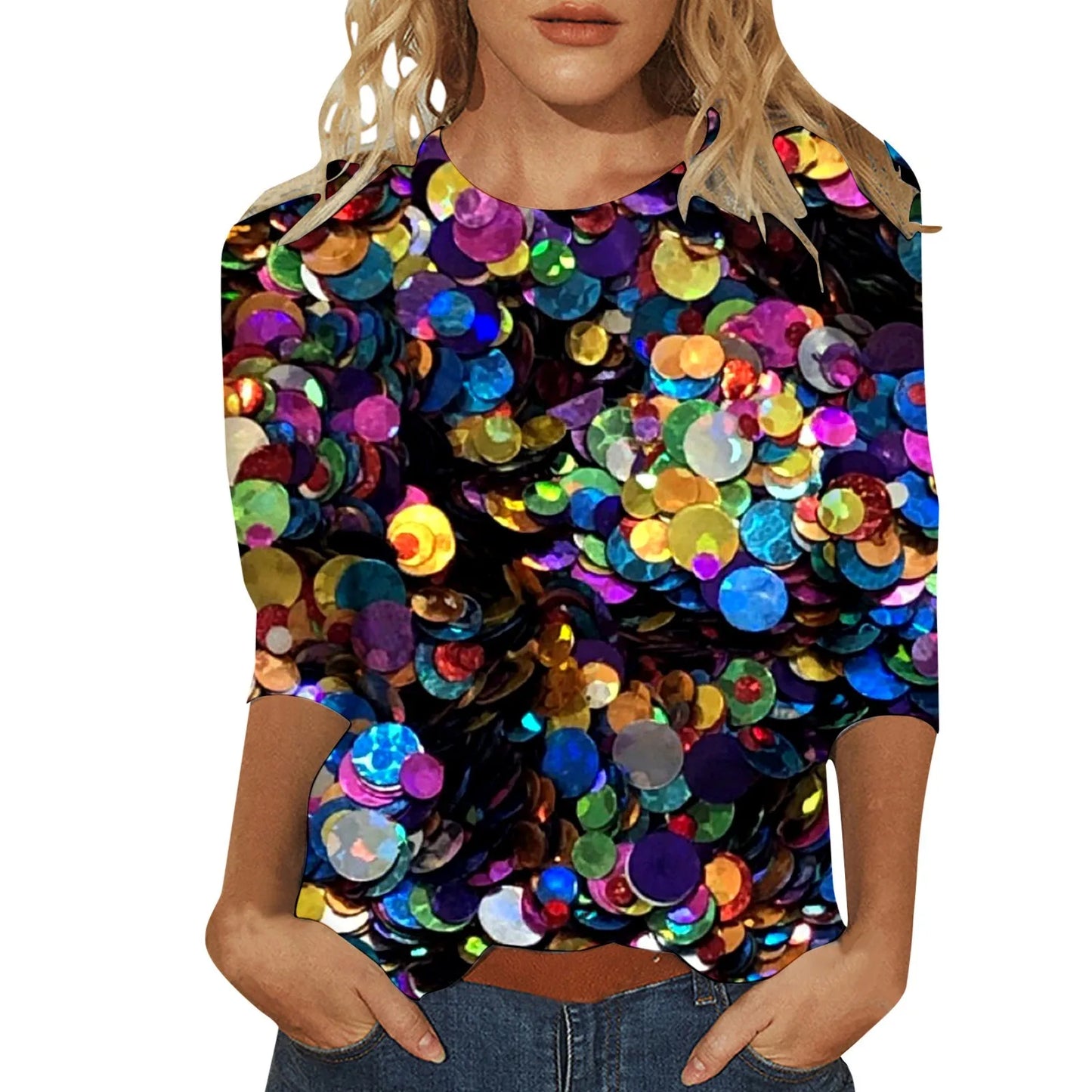 Stylish casual crew neck t-shirt for women