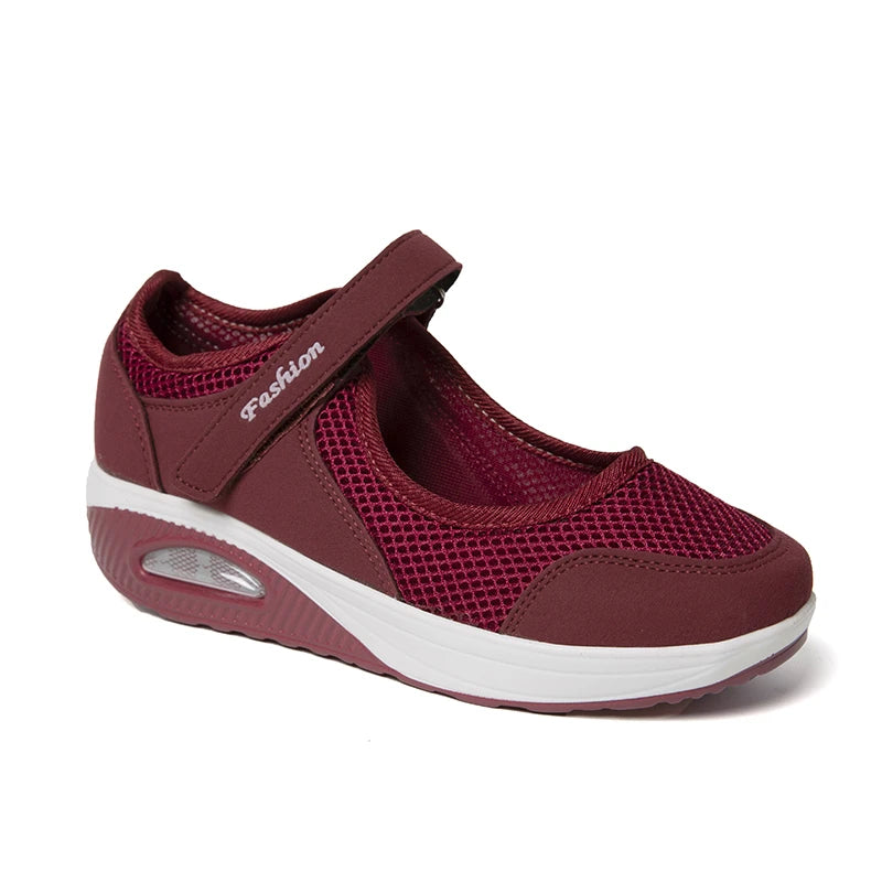 Breathable Mesh Cushioned Mary Jane Shoes
