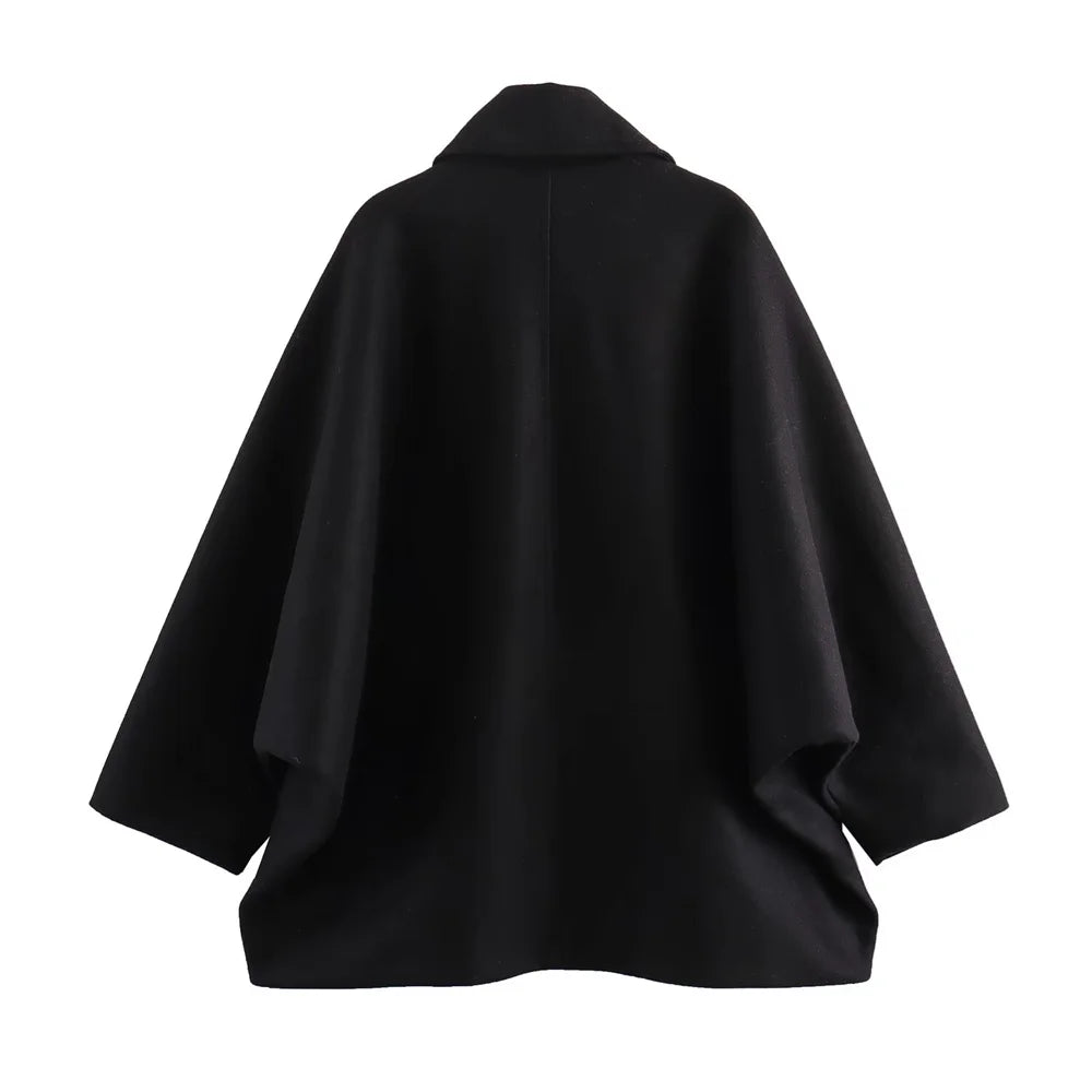 Women’s Overcoat - Wool Blend - Notched Lapel - Button Front - Classic Fit