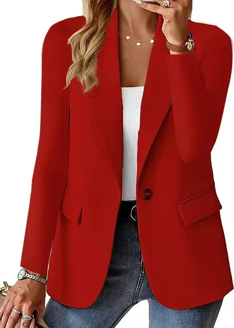 Elegant women's slim long sleeve blazer
