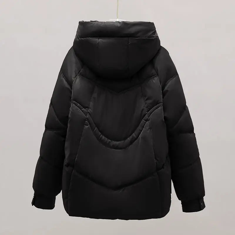 Women's winter long sleeve padded jacket with hood
