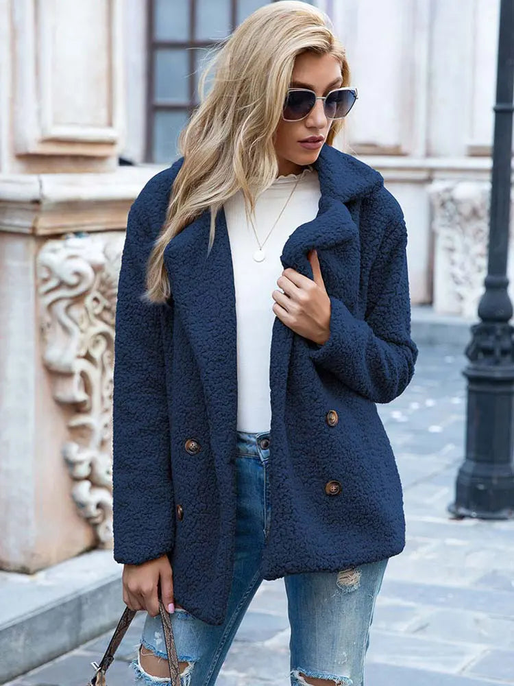 Women's oversized teddy coat