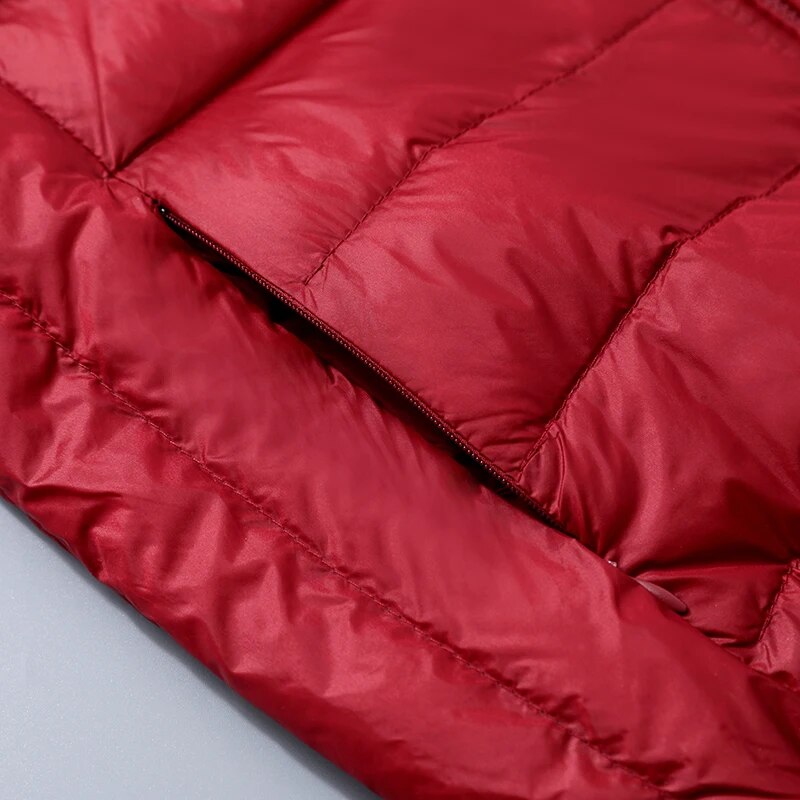 Men’s Puffer Jacket - Quilted Hooded Design - Lightweight Insulated - Zip Closure