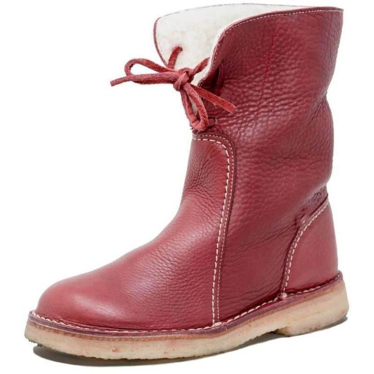Women's casual lace-up snow boots
