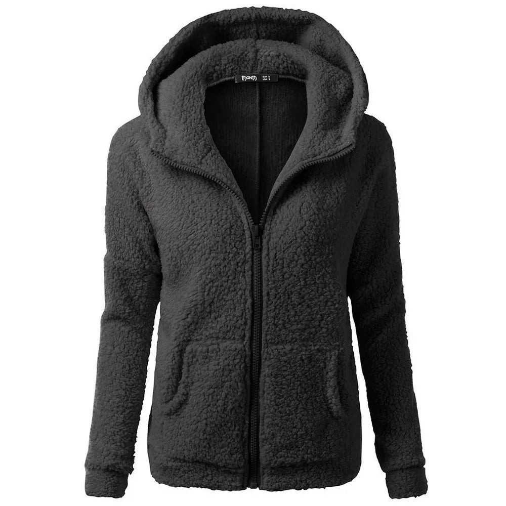 Women's hooded fleece jacket
