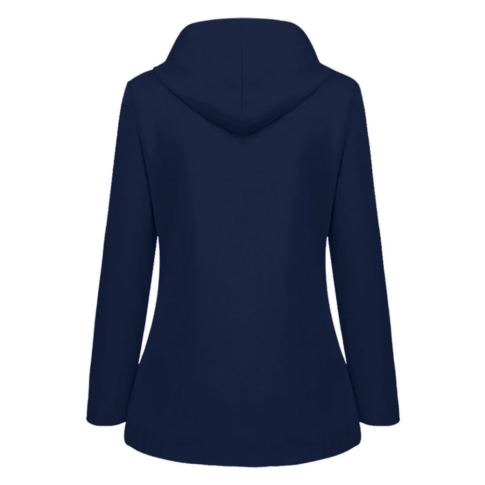 Women's waterproof fleece hooded jacket