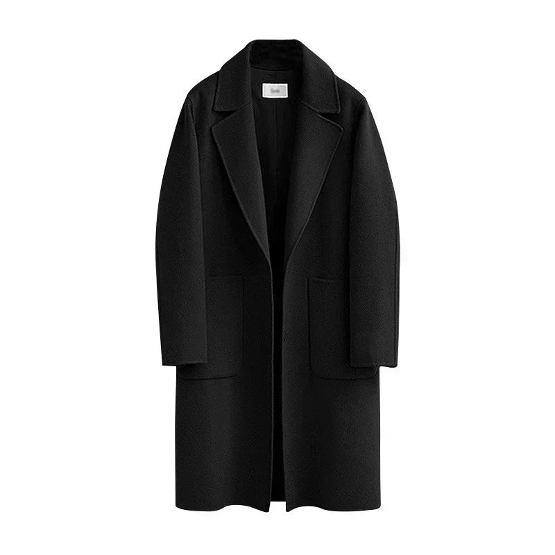 Women's cocoon-shaped wool coat