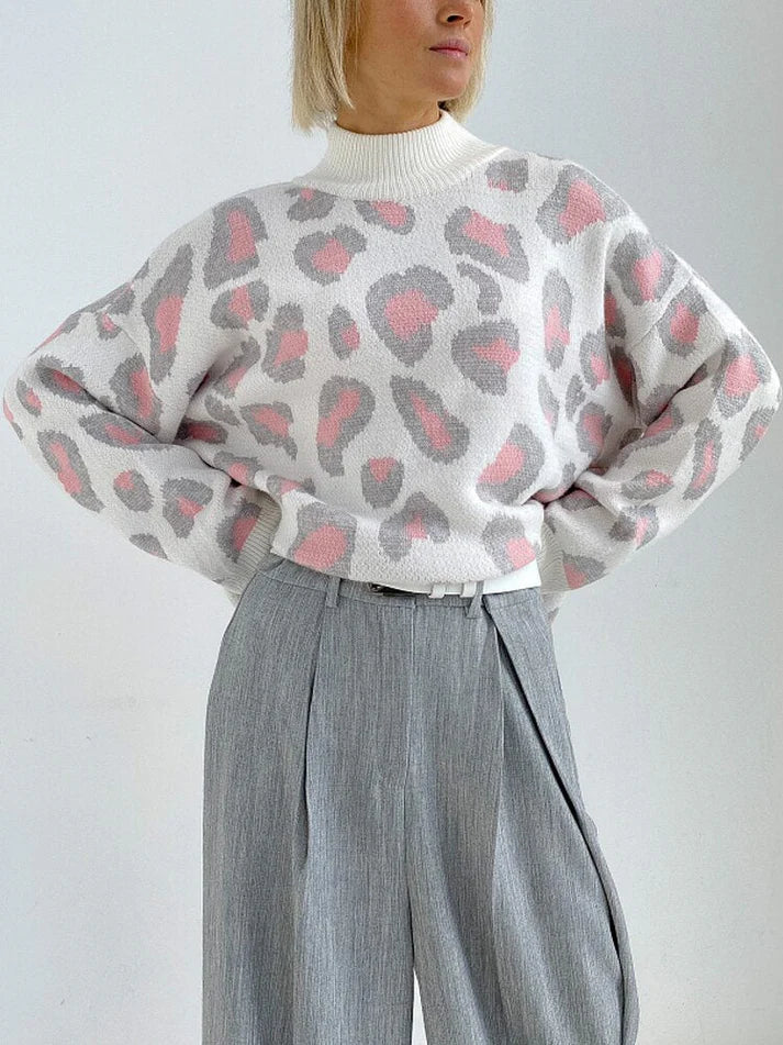 Women's leopard print sweater