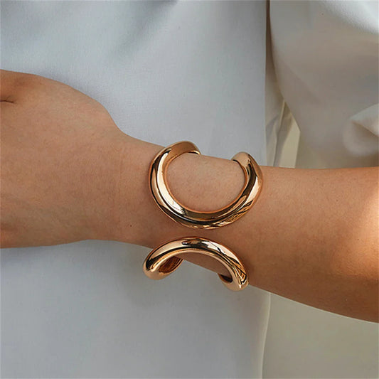 Metal Cut-Out Open Unique Bracelet