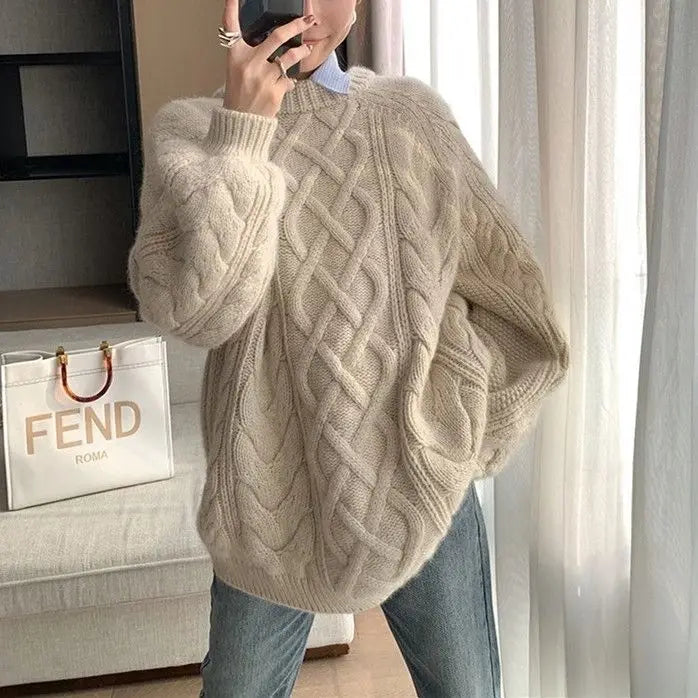 Women’s knitted autumn turtleneck sweater