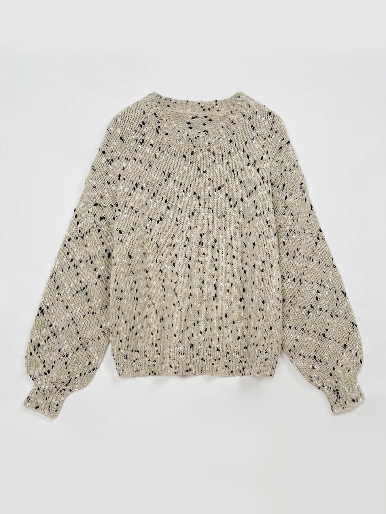 Textured Knit Relaxed Fit Sweater