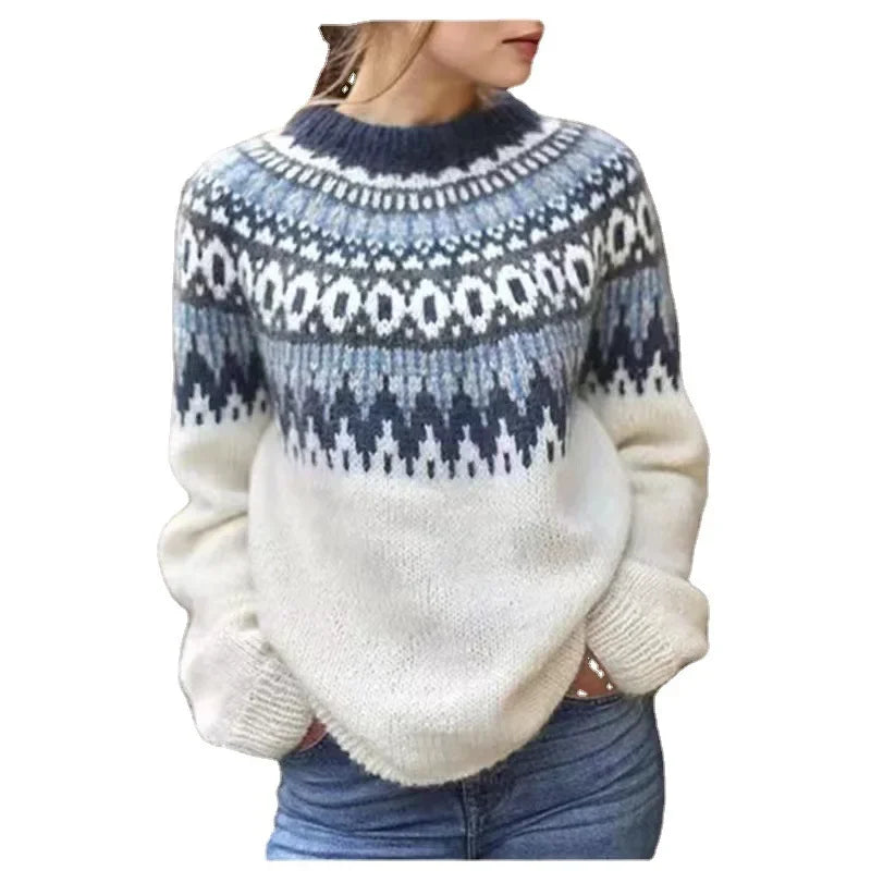 Women's elegant autumn/winter round neck sweater