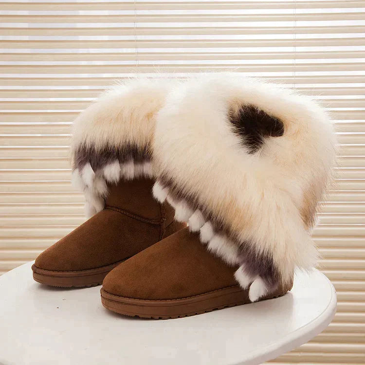 Women's super soft faux fur winter boots