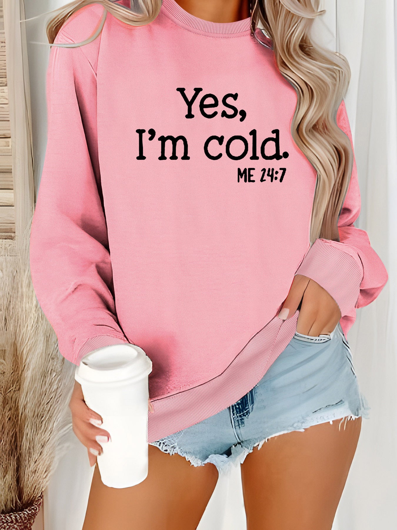 Women's casual printed loose sweatshirt