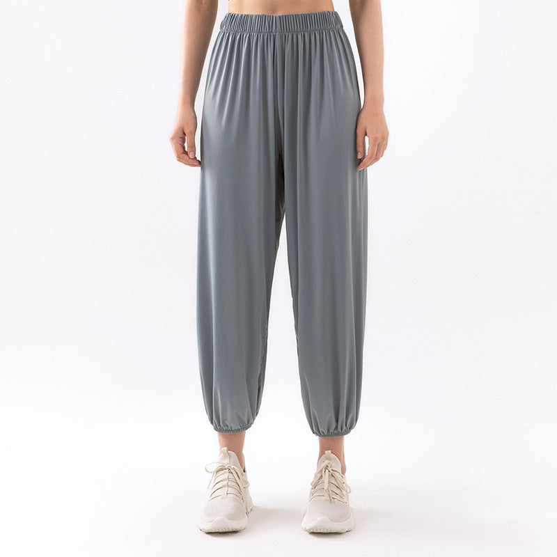 Women’s Jogger Pants - Breathable Fabric - Relaxed Fit - Elastic Waistband - Full Length