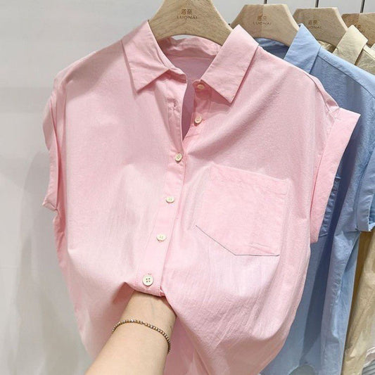 Lightweight Breathable Button-Up Short Sleeve Shirt