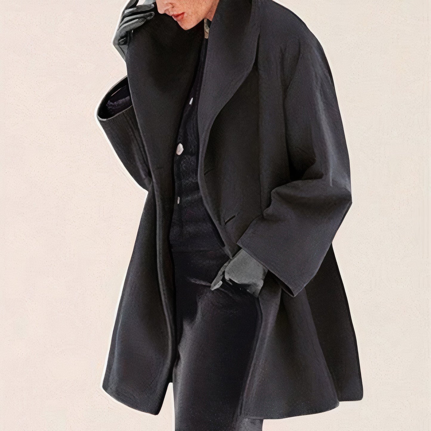 Women's warm hooded midi winter jacket