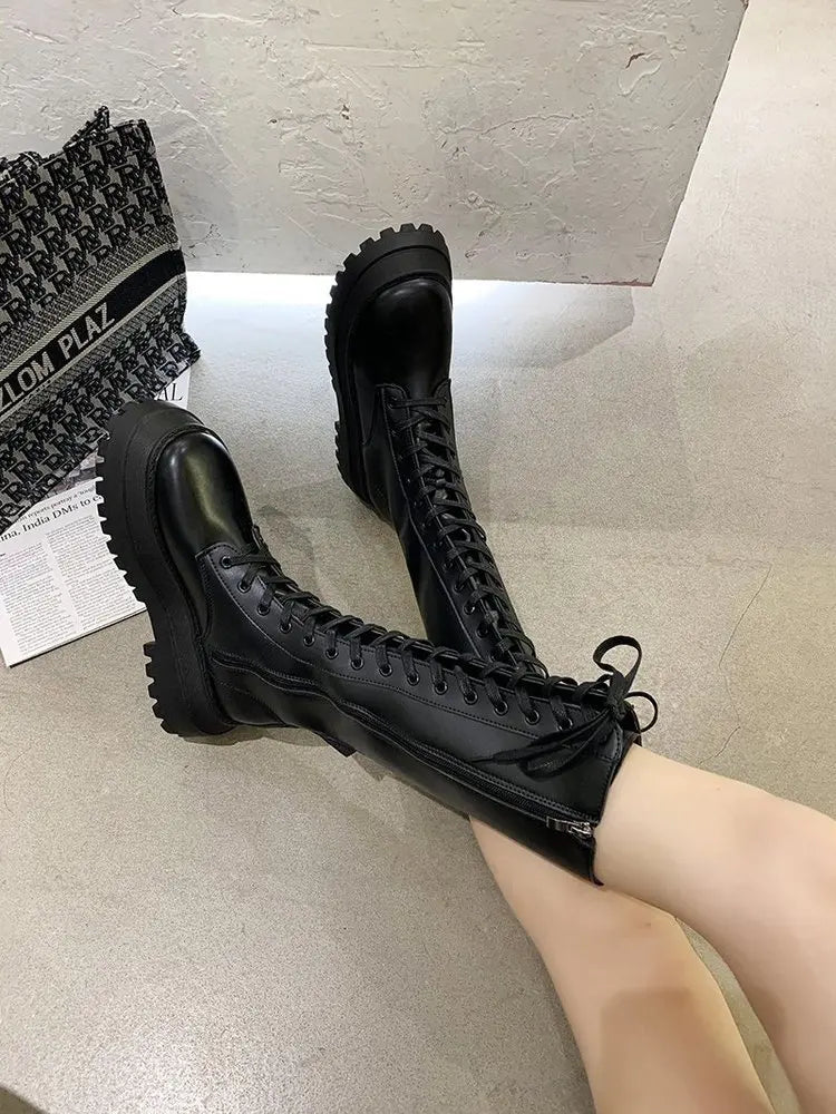 Women's thick-soled rider boots