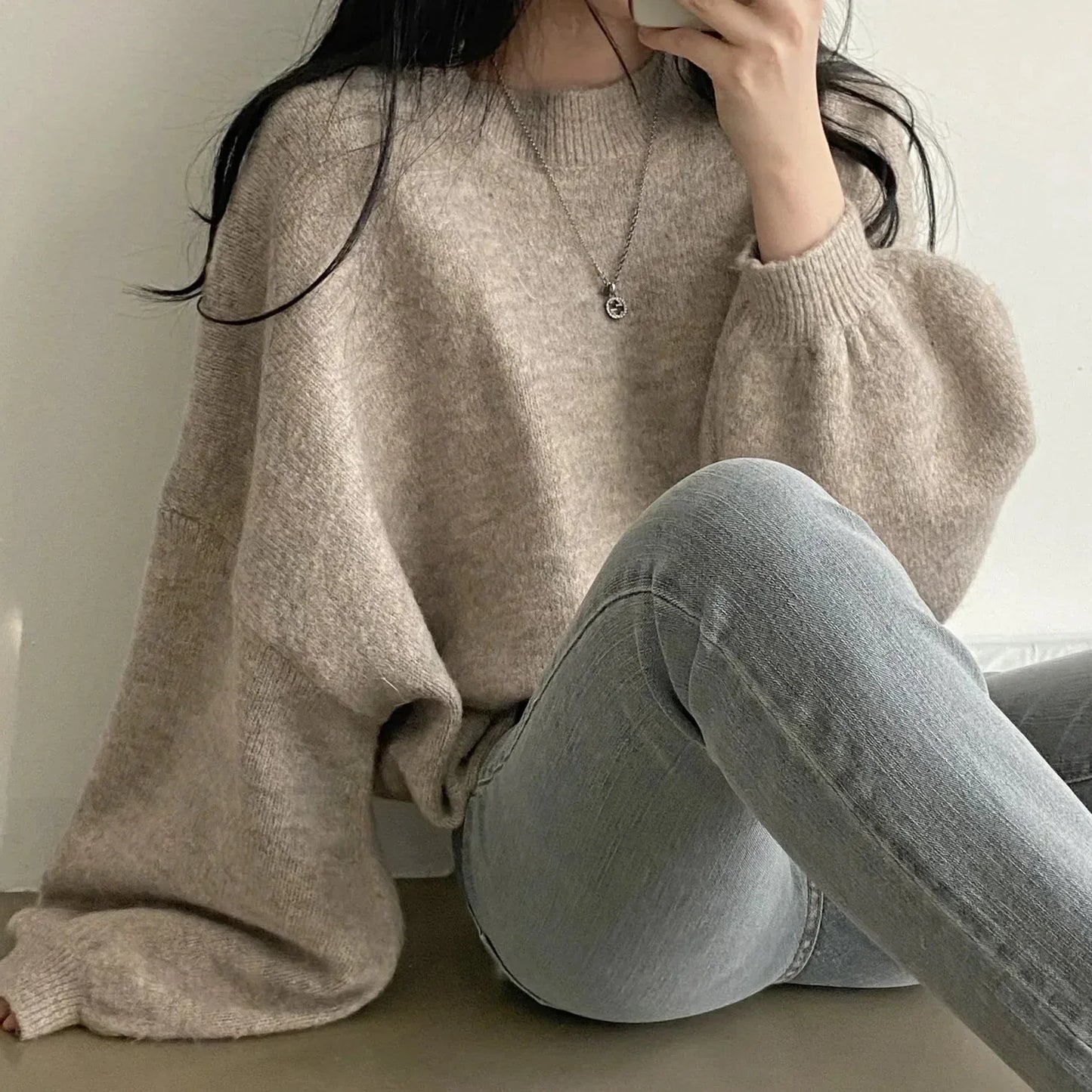 Women's knitted casual oversized sweater