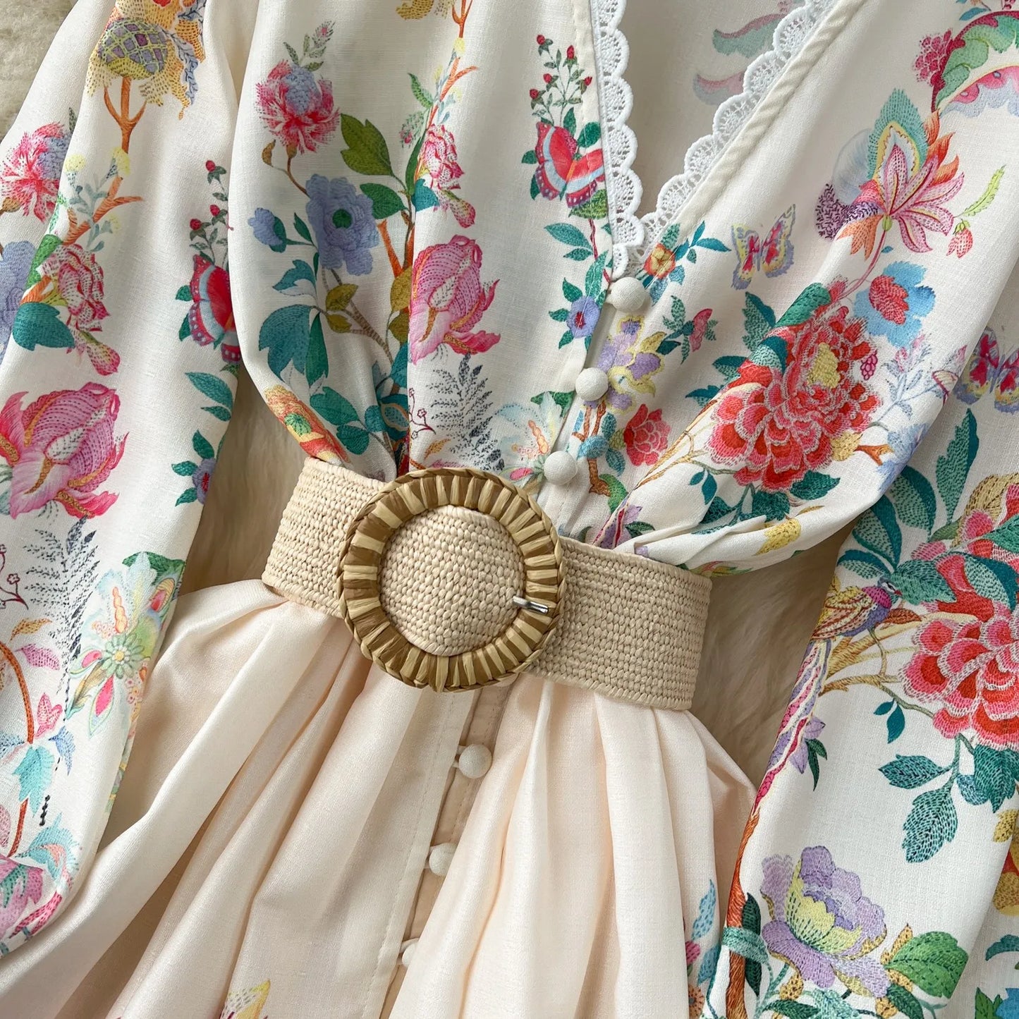 Vintage Elegant Dress for Women - Formal Polyester Gown