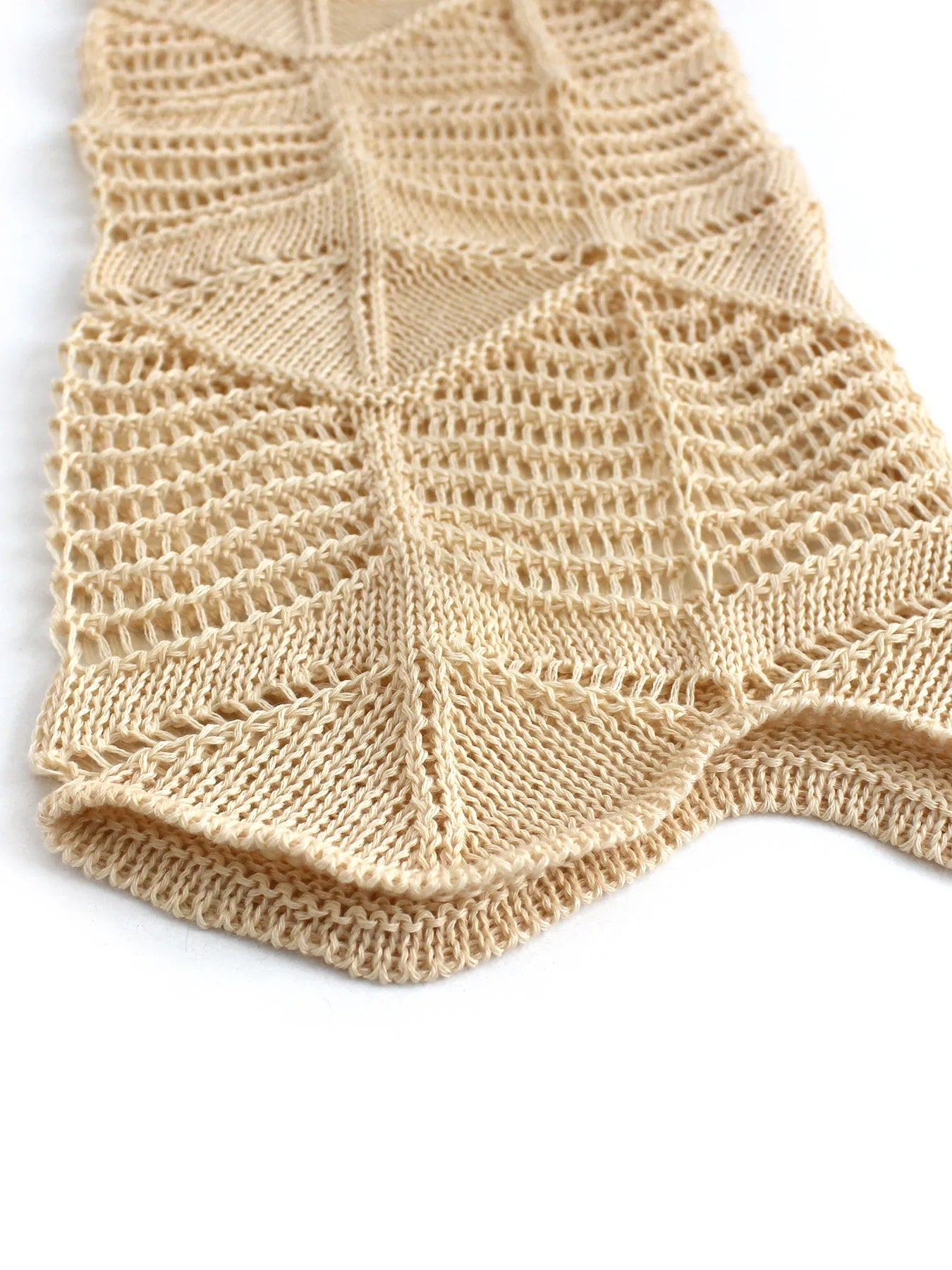 Women's round neck long sleeve hollow knit sweater summer