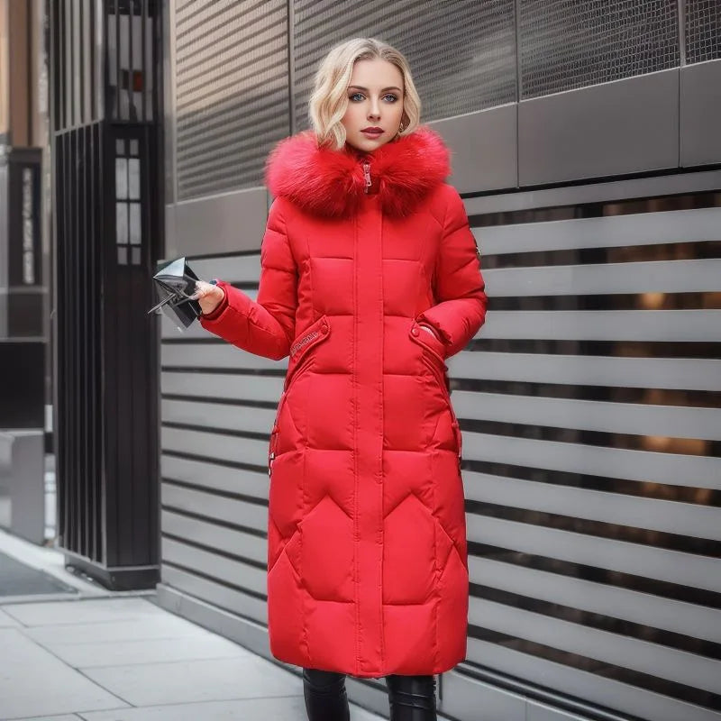 Women's winter parka overcoat