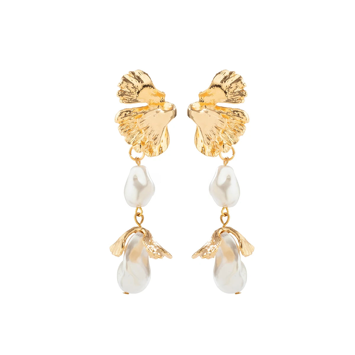 Elegant Petal Drop Flower Earrings