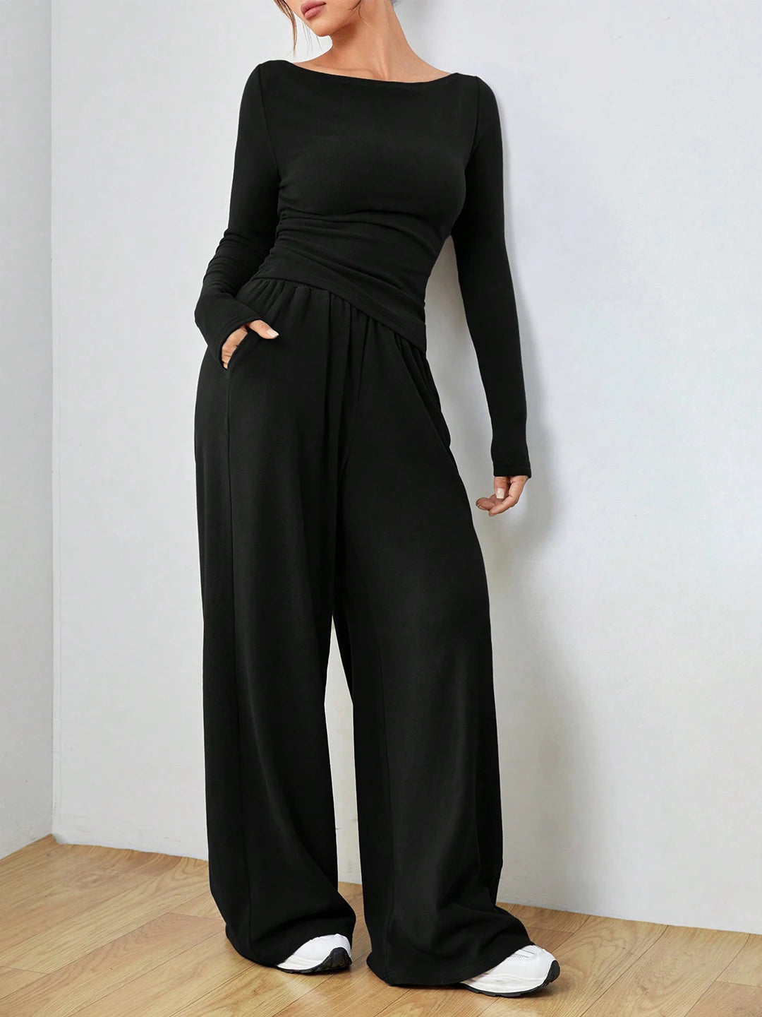 Women's flared tracksuit two-piece sets