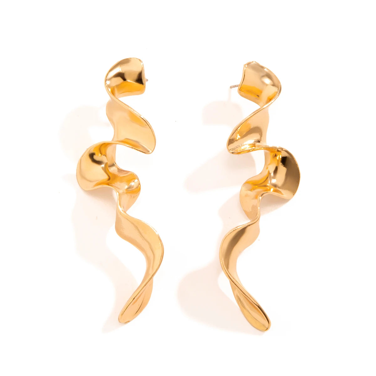 Statement Spiral Drop Earrings