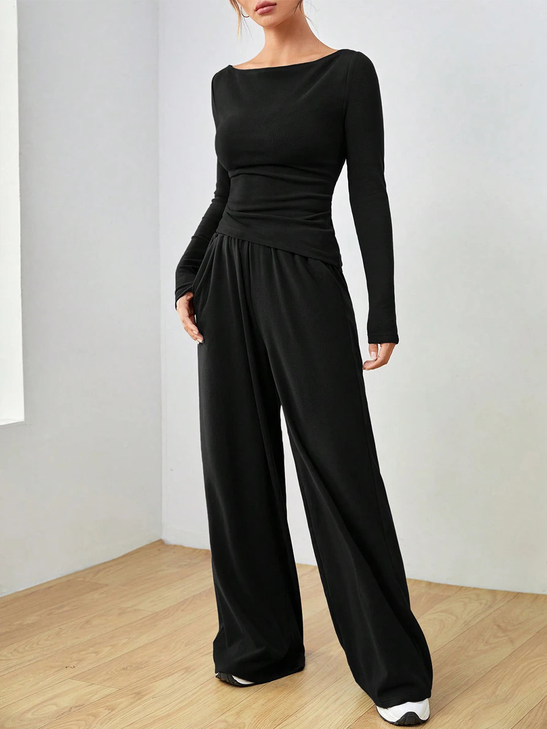 Women's flared tracksuit two-piece sets