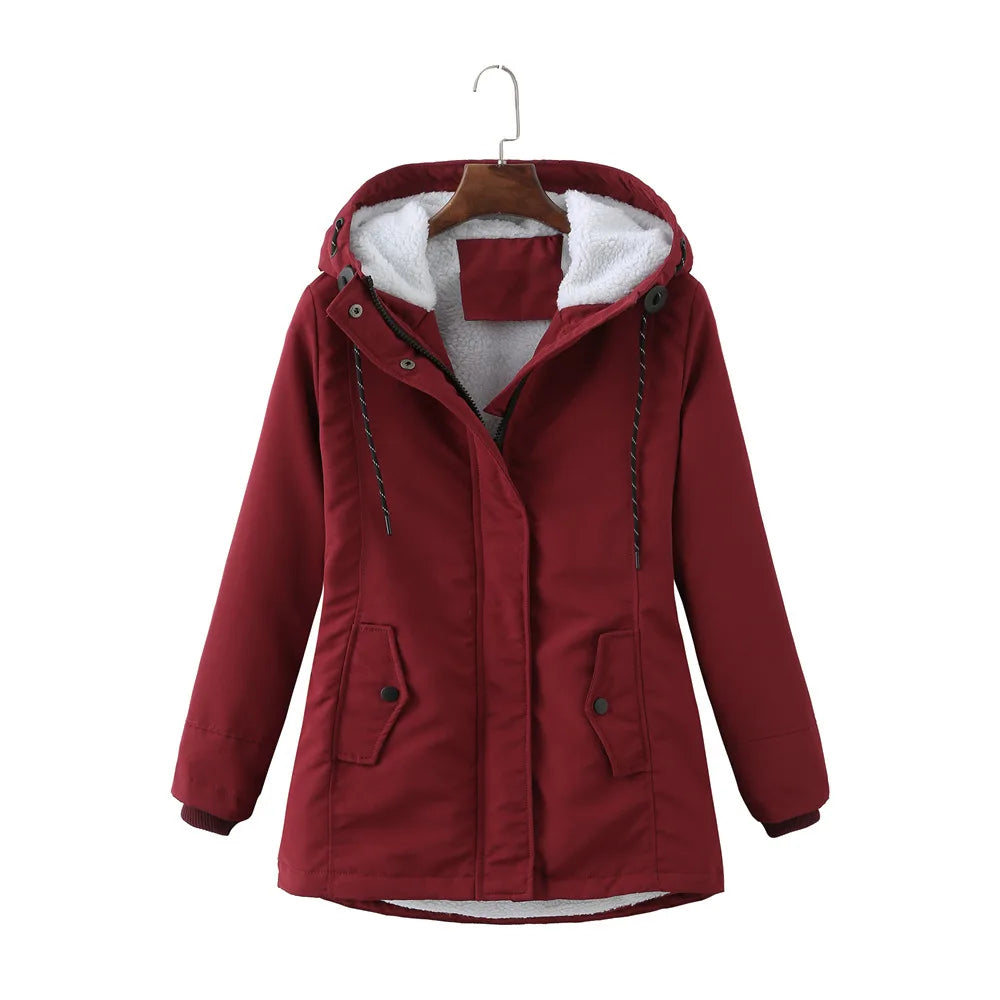 Plush Velvet Lined Winter Parka