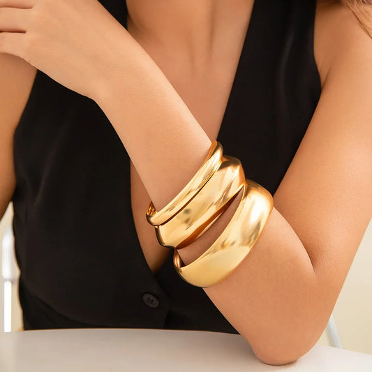 Multi-Layer Gold Bangles Set