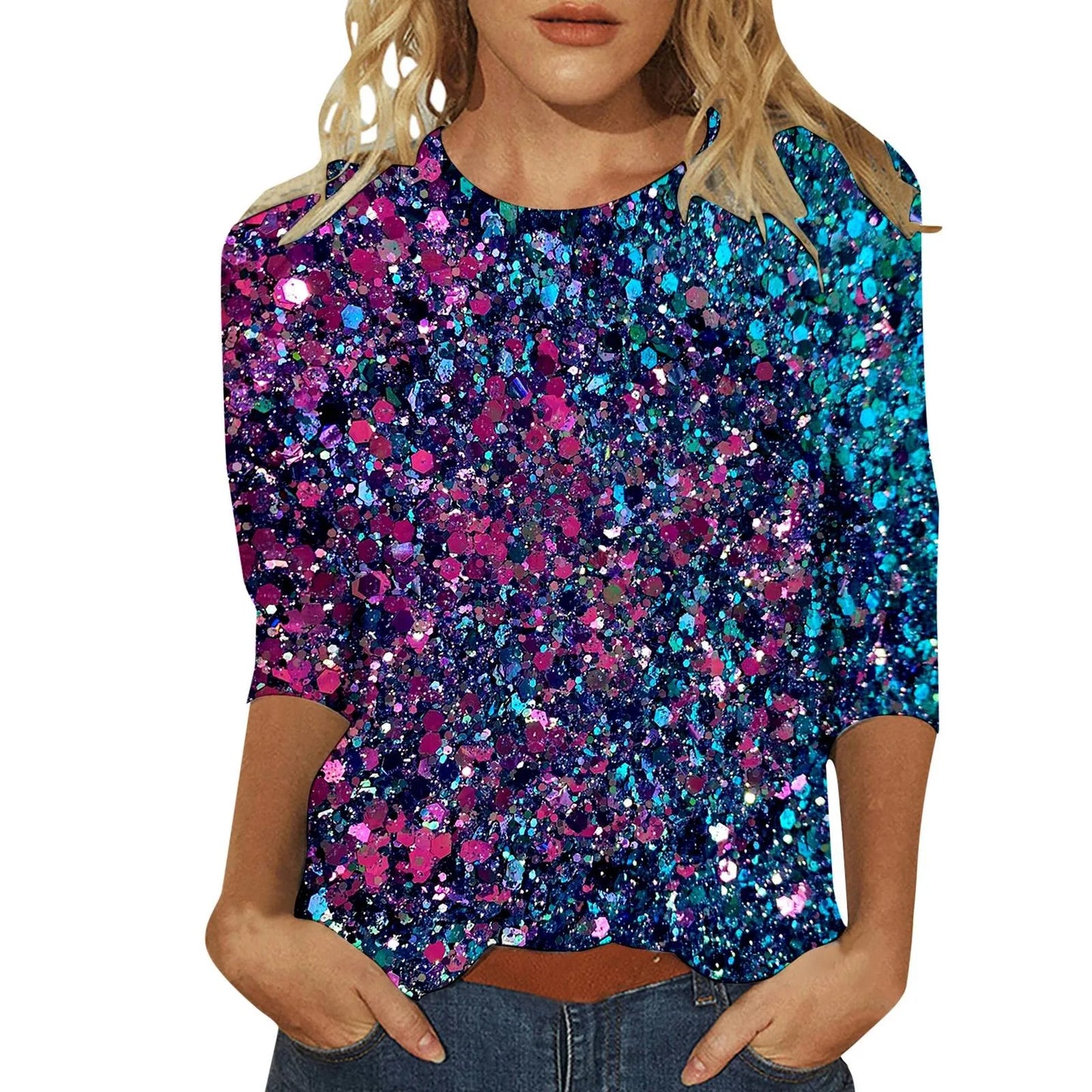 Stylish casual crew neck t-shirt for women
