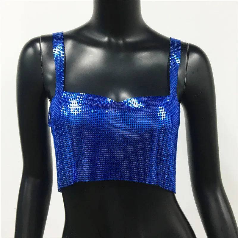 Stylish see-through camisole cropped top for women