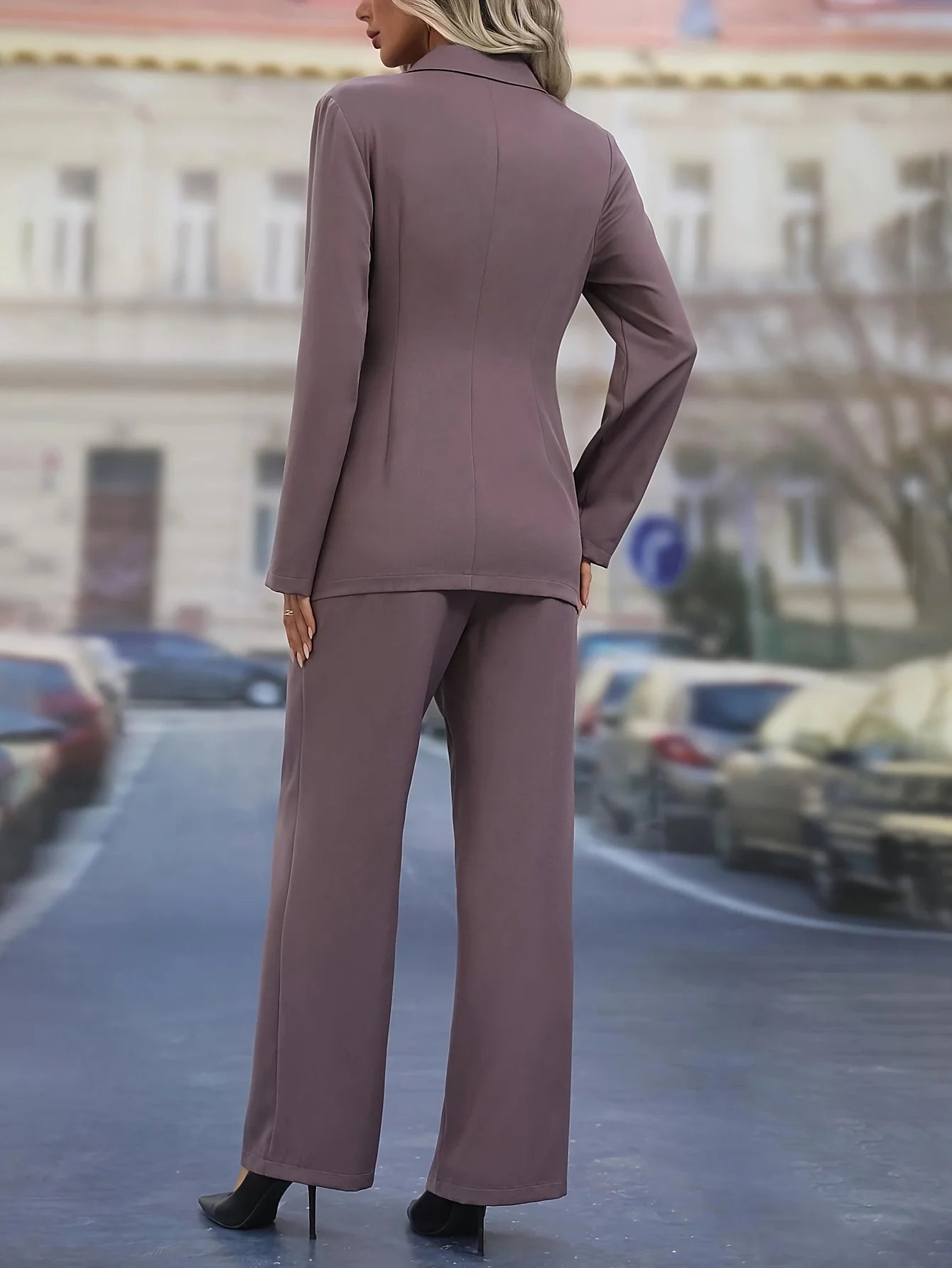 Women's blazer pants suit set office wear