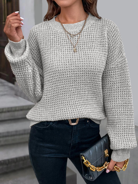 Cozy Textured Oversized Fit Knitted Sweater