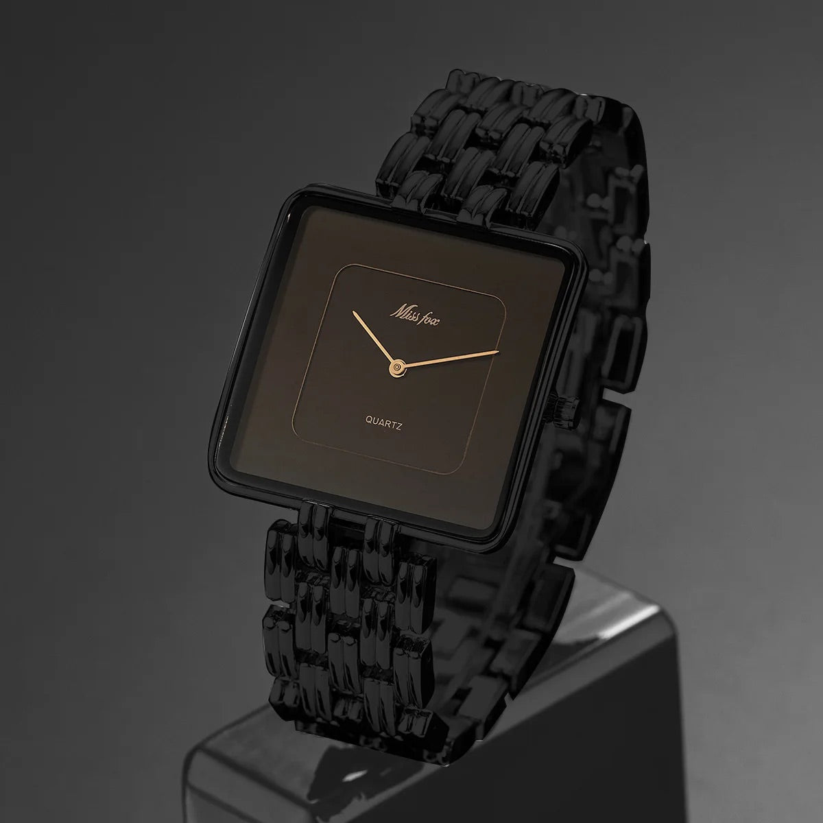 Isla Slim Profile Square Wristwatch | Square Case Link Bracelet Wristwatch