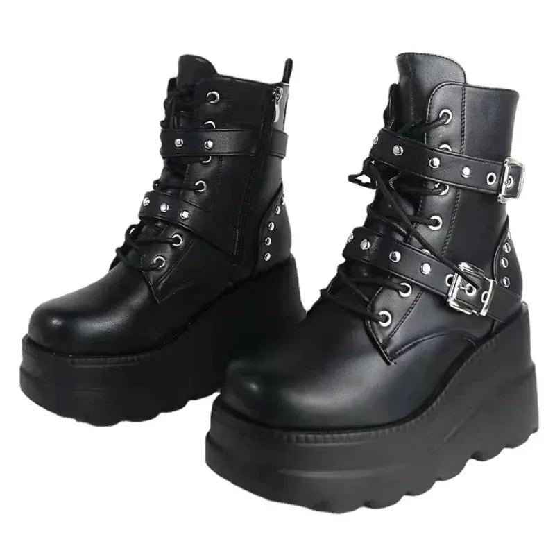 Women's effortless gothic elegance ankle boots
