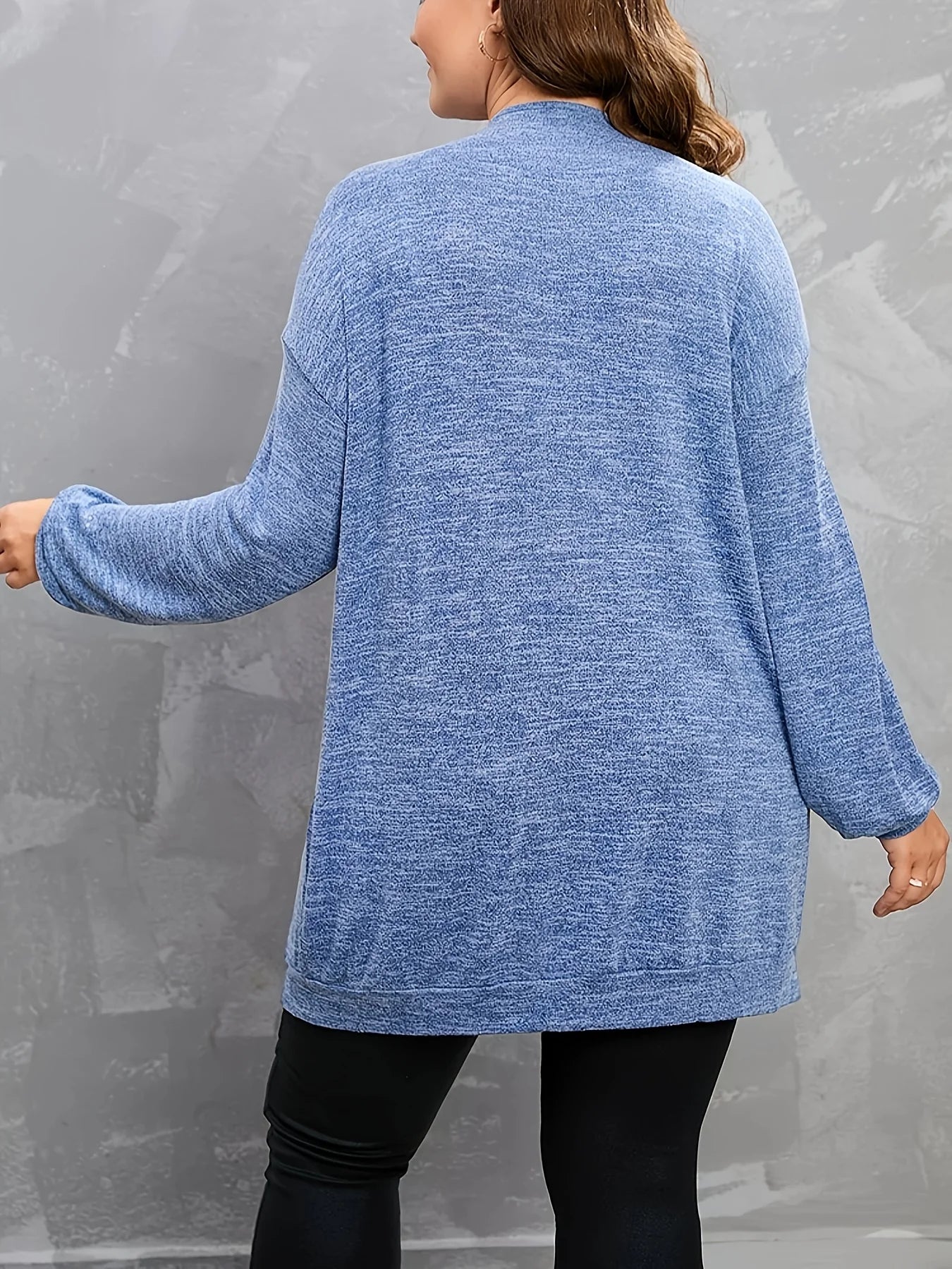 Women's casual heathered button-up cardigan