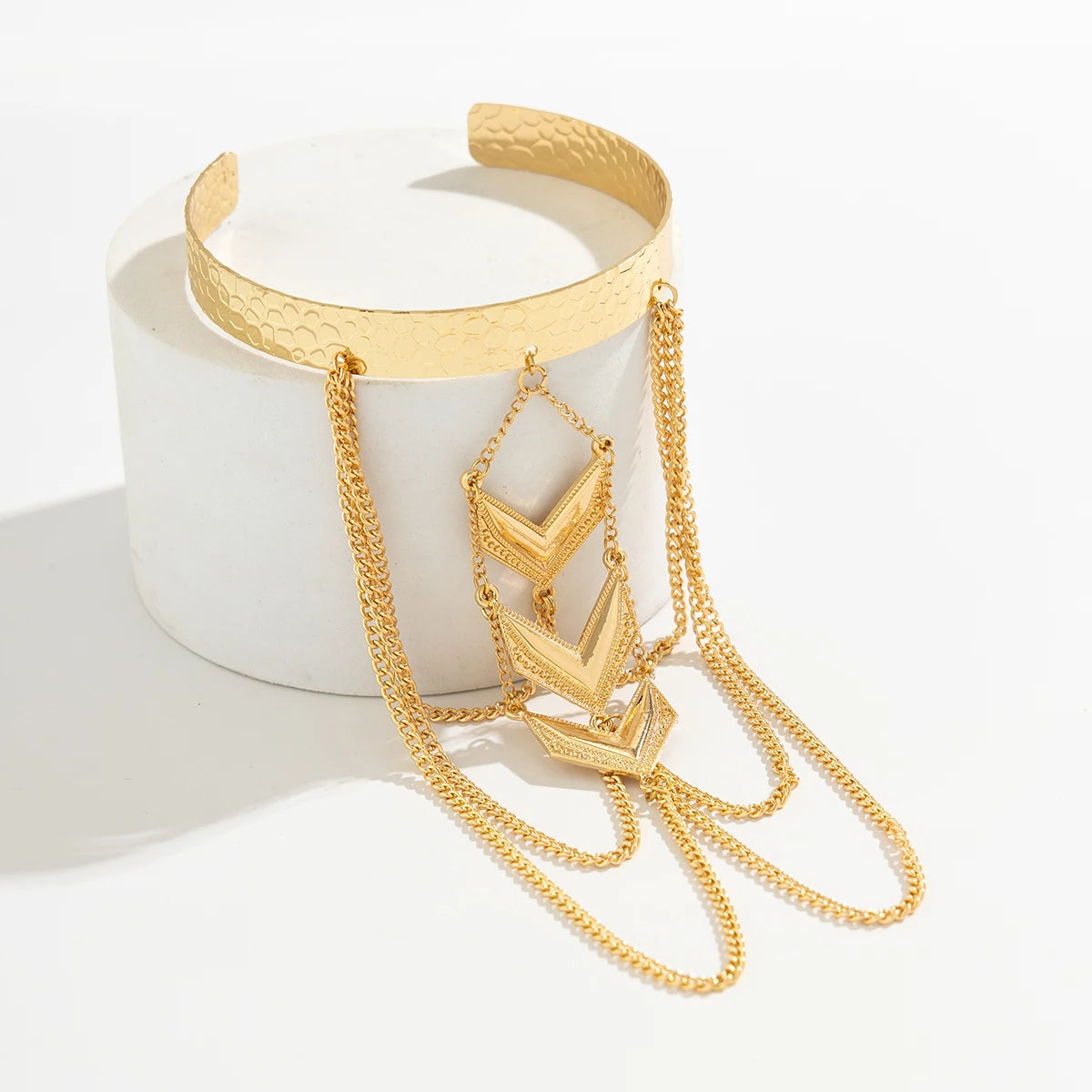 Layered Chain Arm Cuff