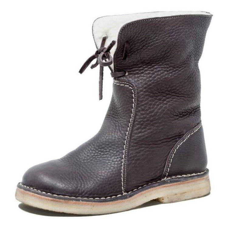 Women's casual lace-up snow boots