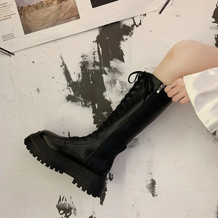 Women's thick-soled rider boots