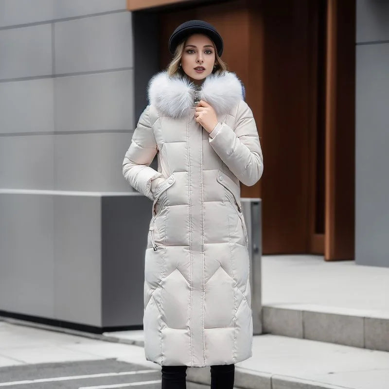 Women's winter parka overcoat